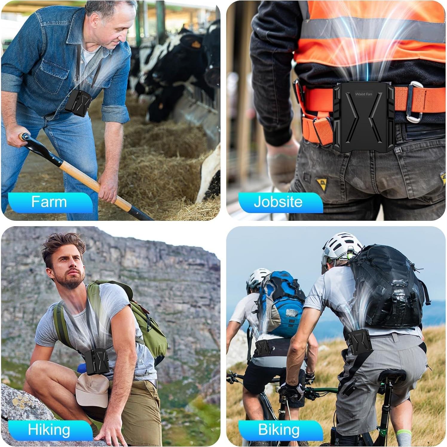 Ventilador de Cintura Portátil Trekkinglamb FL211 8000mAh 3 Velocidades