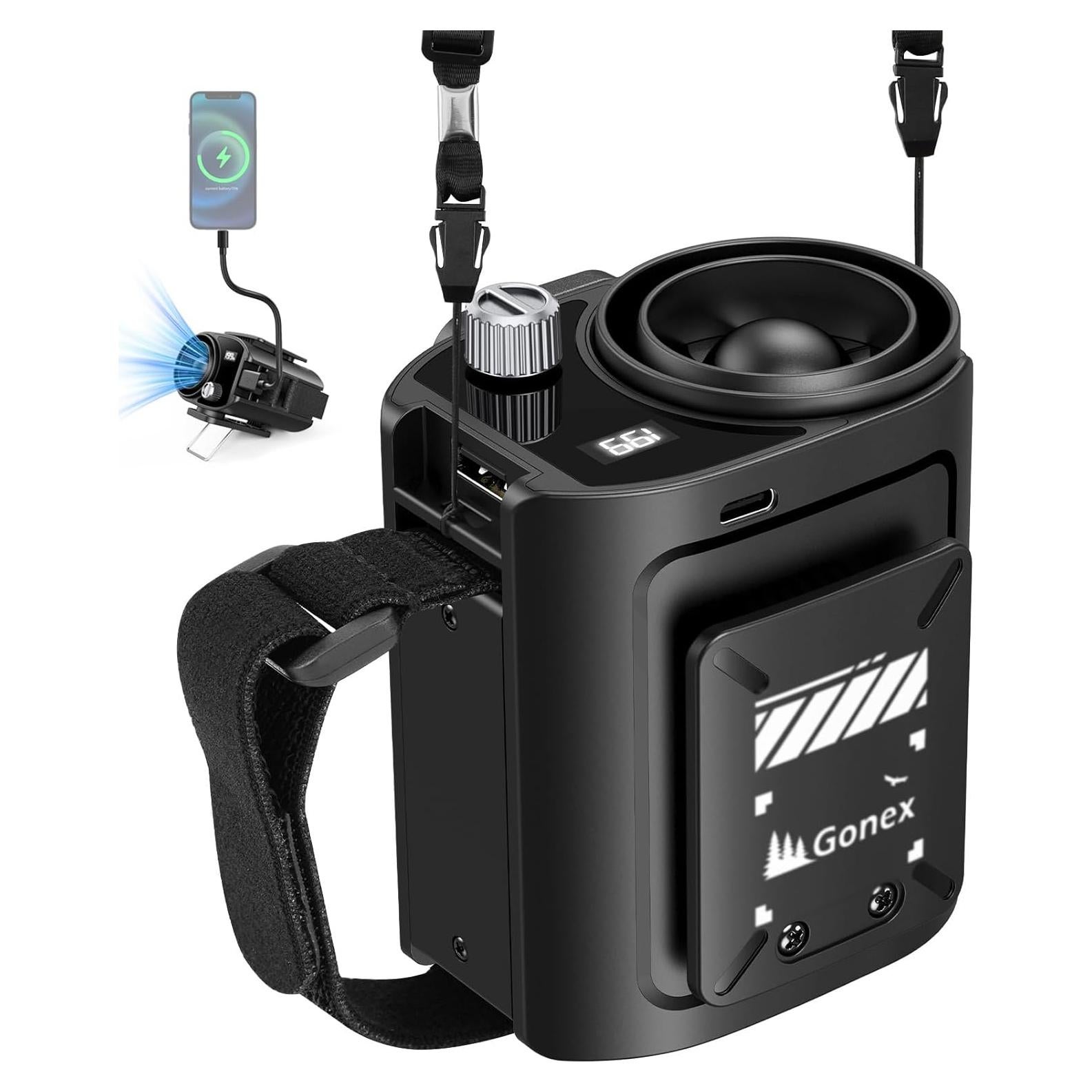 Ventilador Portátil Gonex T9 Recargable 199 Velocidades 13500RPM