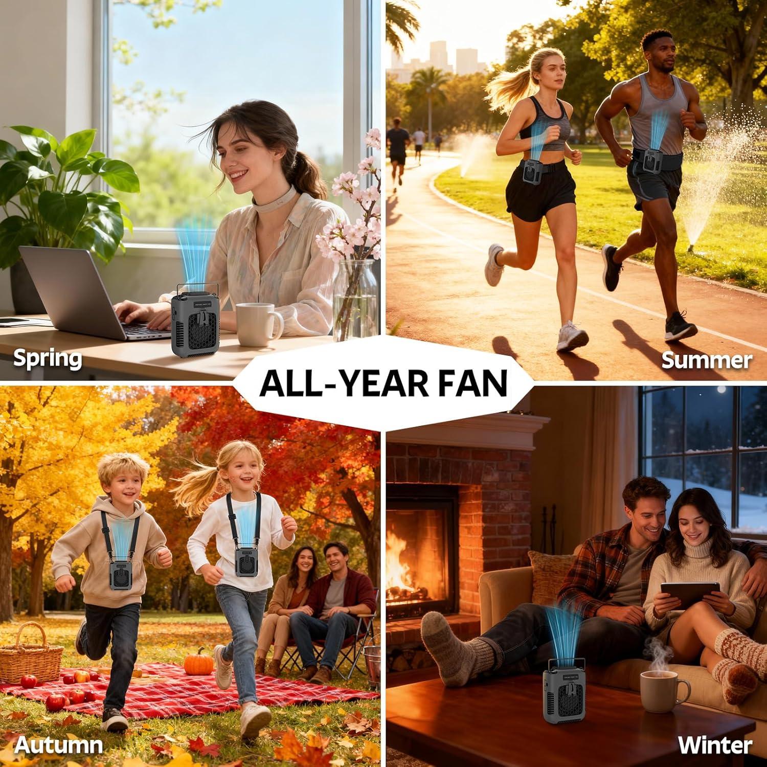 Ventilador Personal Portátil Deller YBFS-02 8000mAh 3 Velocidades