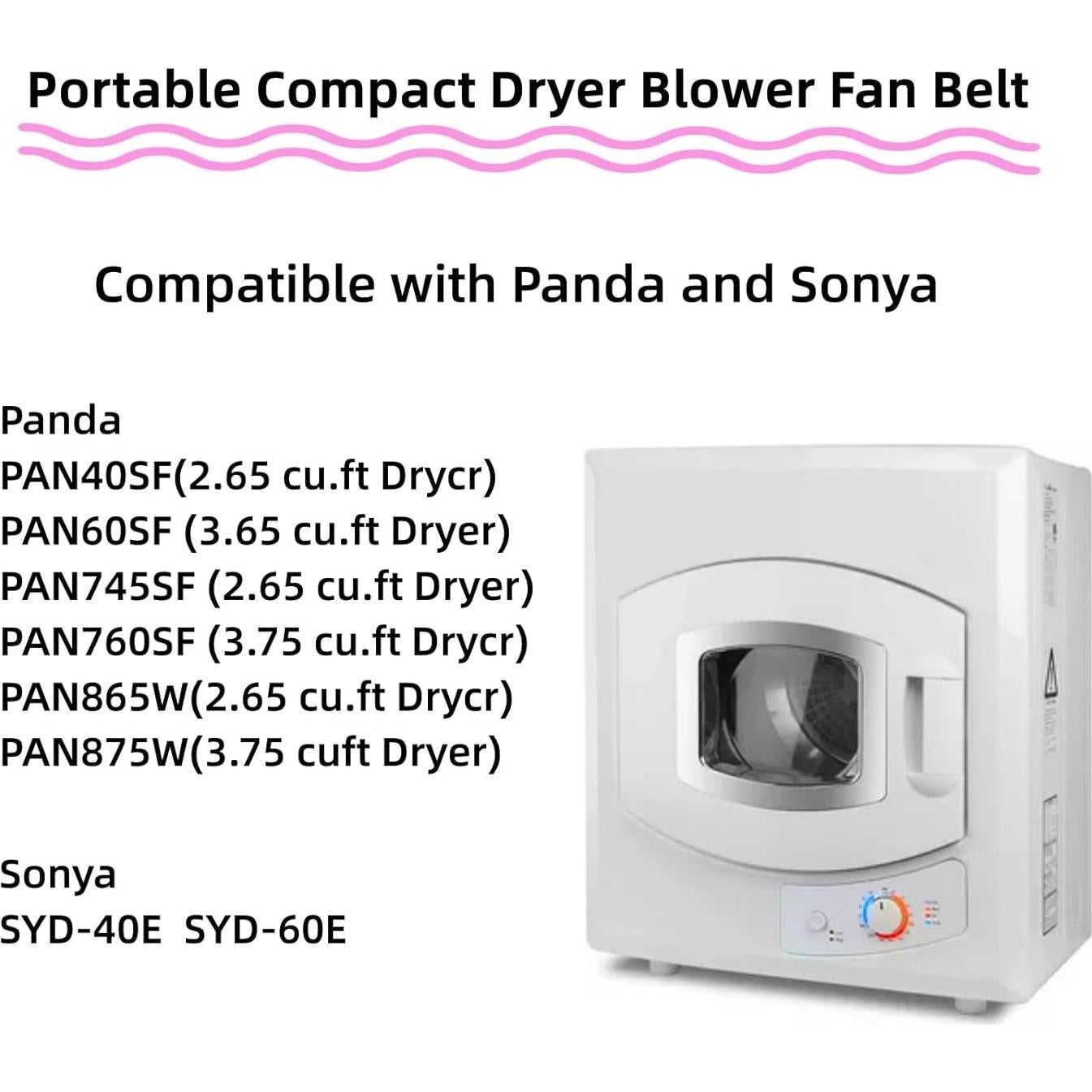Cinturón de Ventilador para Secadora Panda y Sonya - Sin Costuras