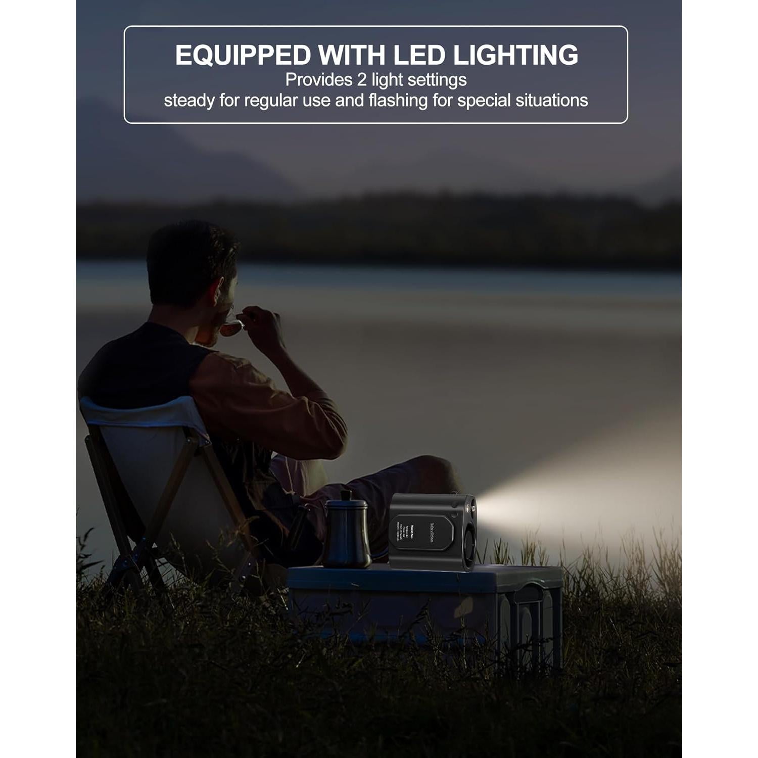 Ventilador Portátil Maxliidee 3 en 1 con Luz LED 10000mAh