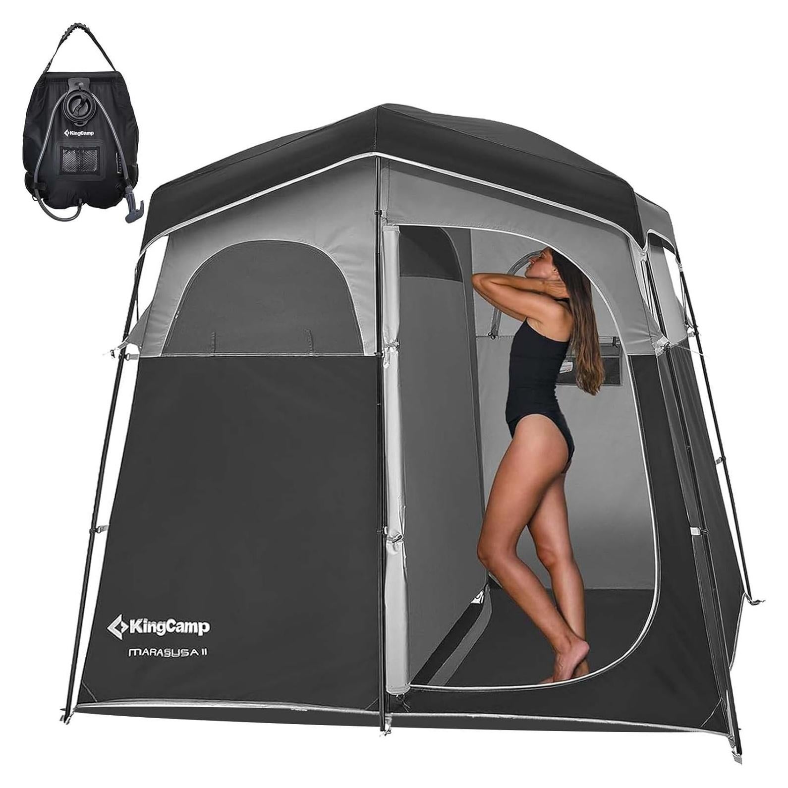 Carpa de Ducha KingCamp 1 Habitación Portátil Impermeable