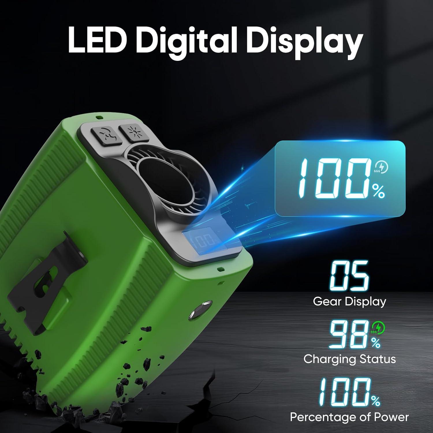 Ventilador de Cintura Portátil Multper 10000mAh 5 Velocidades