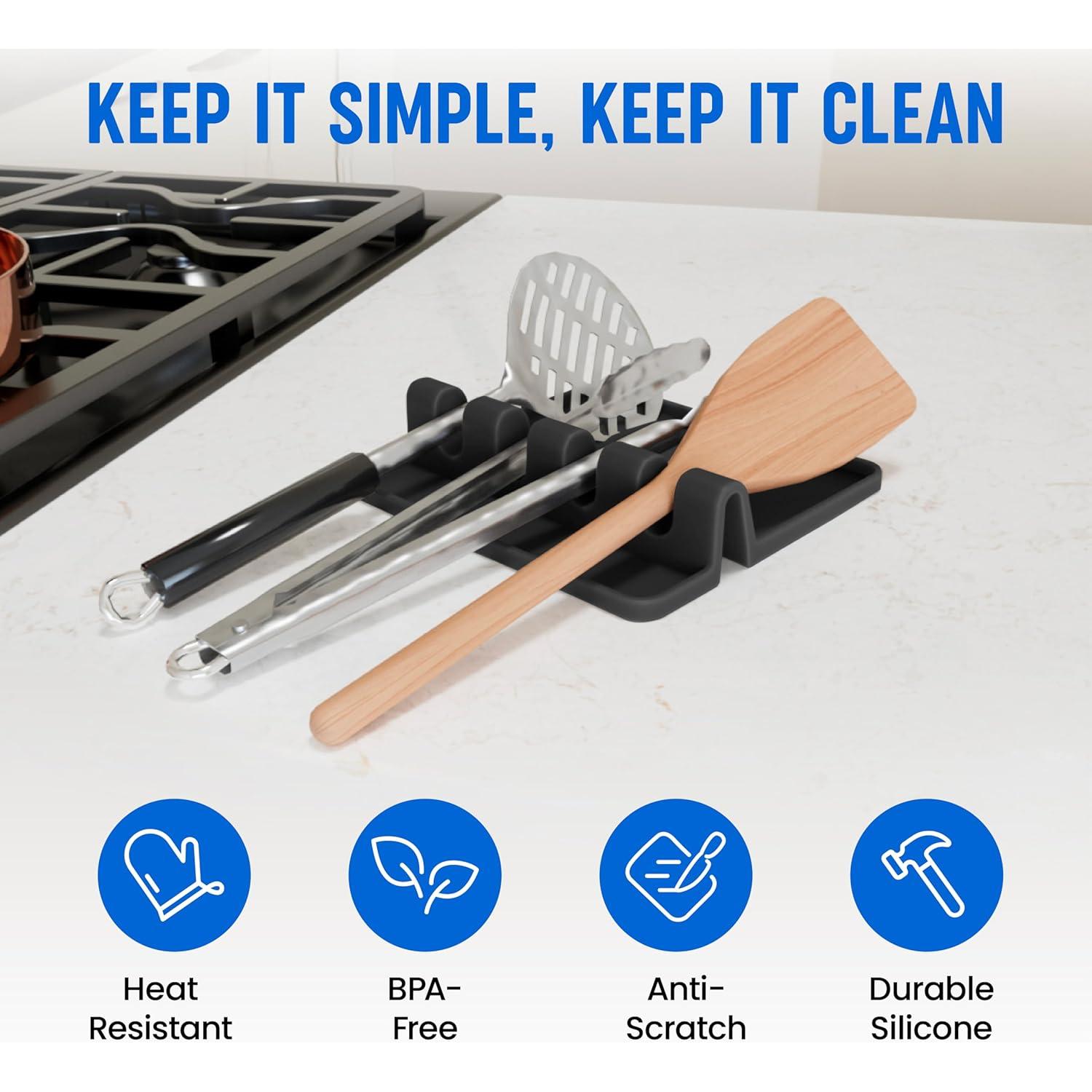 Soporte de Cuchara de Silicona Cooler Kitchen - 2 Piezas