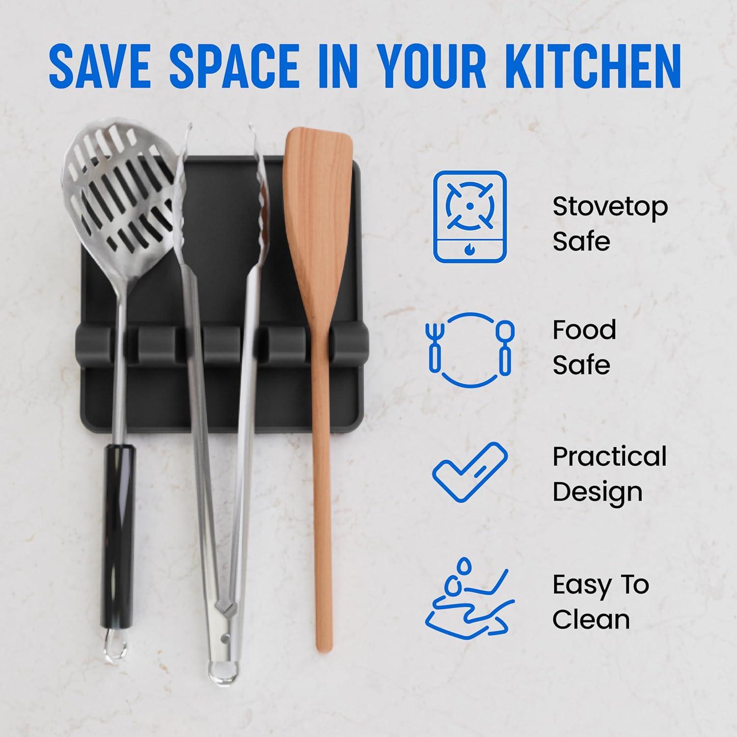 Soporte de Cuchara de Silicona Cooler Kitchen - 2 Piezas