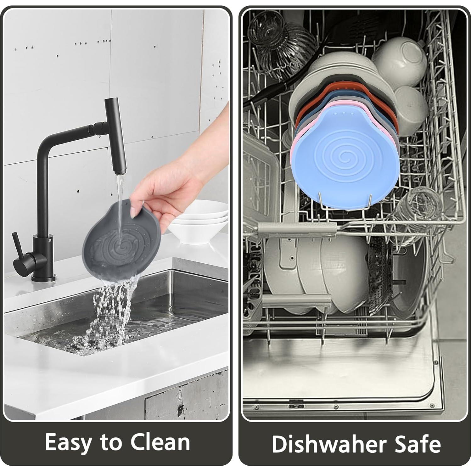 Soporte de Cuchara de Silicona VanlonPro Negro 15x13 cm