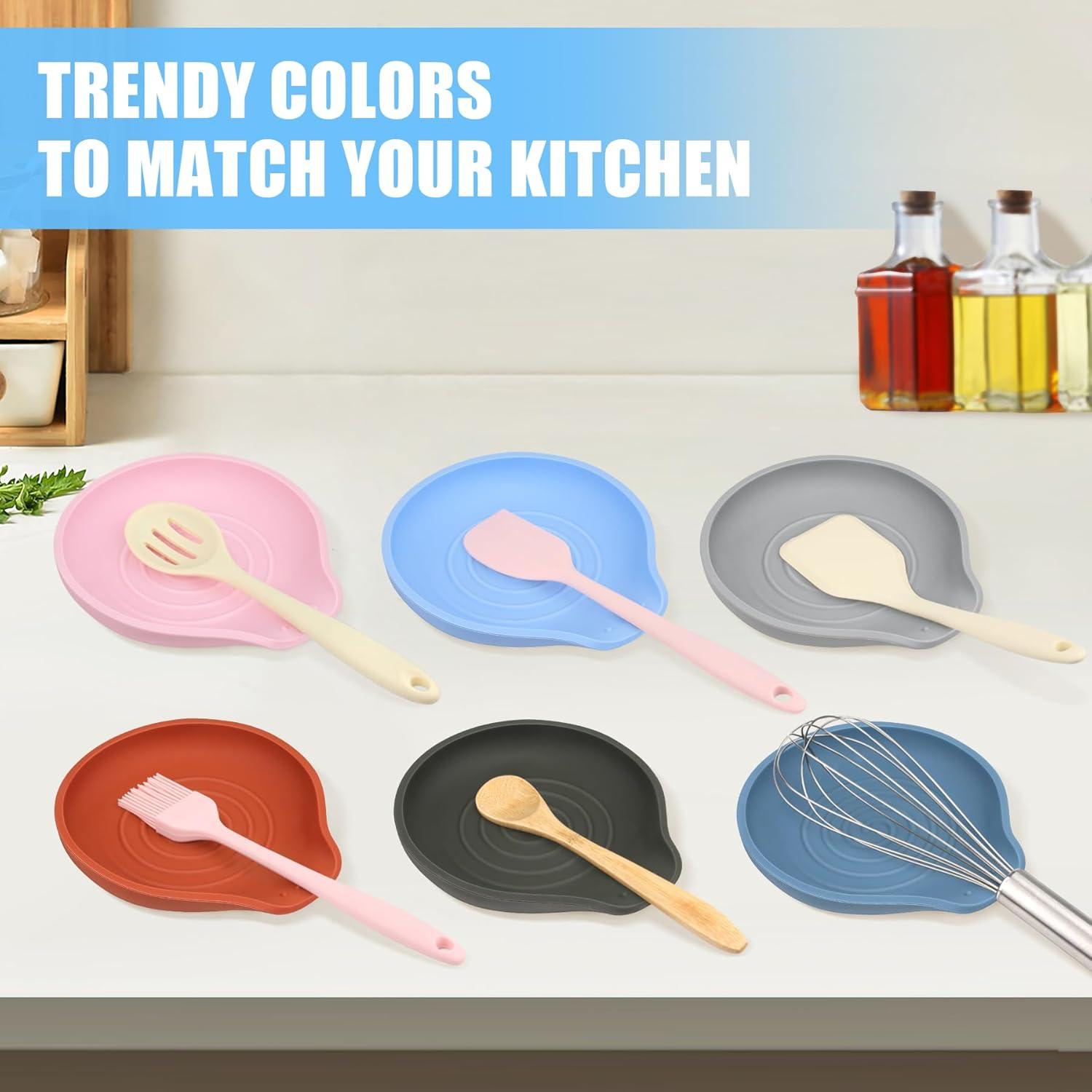 Soporte de Cuchara de Silicona VanlonPro Negro 15x13 cm