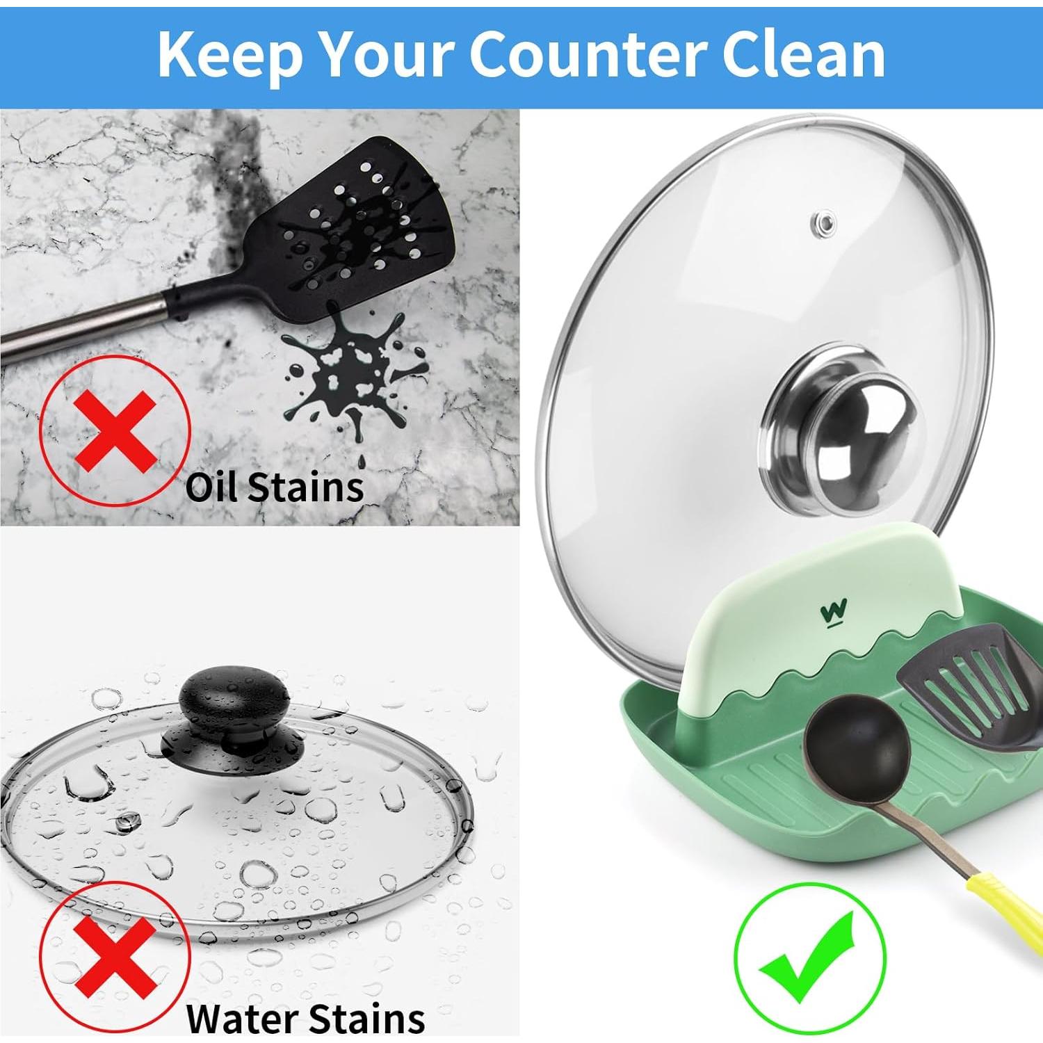 Soporte para Cucharas y Tapas WINKIO - 2 Piezas Verde