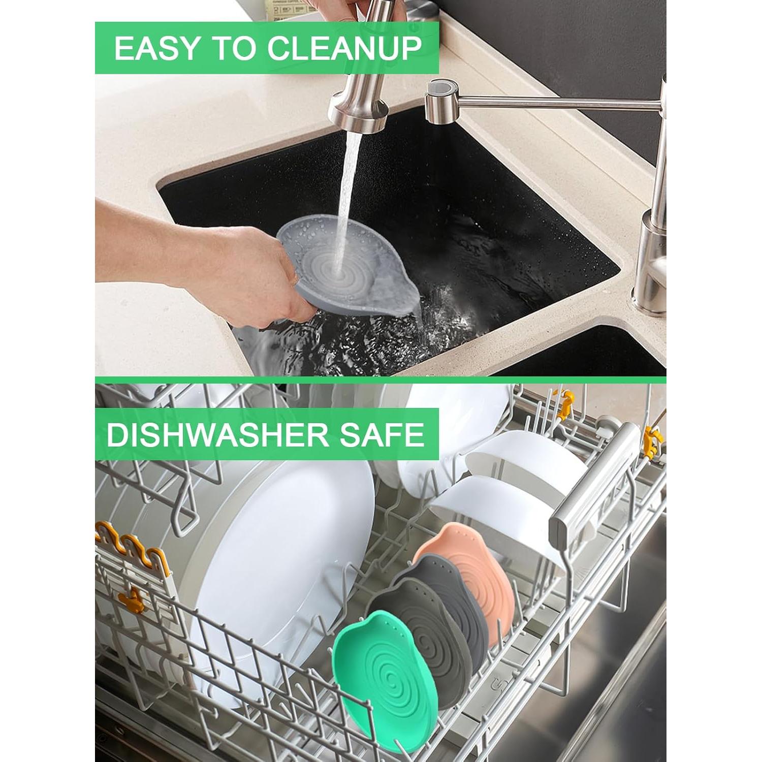 Set de 2 Soportes para Cucharas LOMILD Gris Resistente al Calor