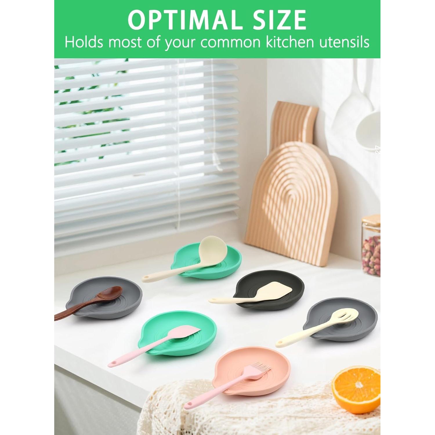 Set de 2 Soportes para Cucharas LOMILD Gris Resistente al Calor