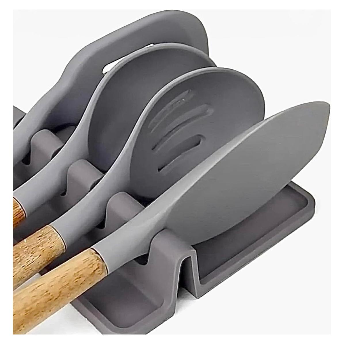 Descanso de Utensilios de Silicona Antideslizante 21.6x11.4cm