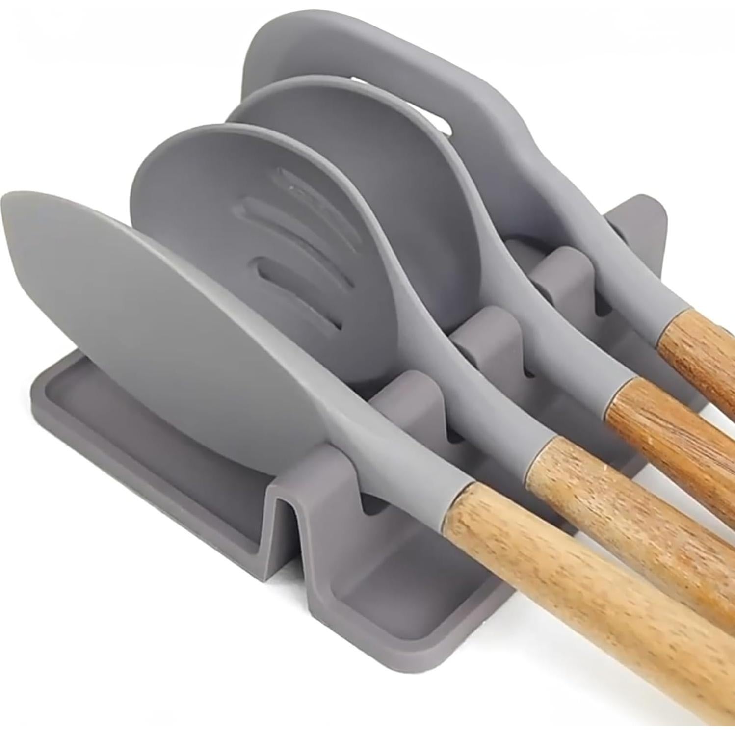 Descanso de Utensilios de Silicona Antideslizante 21.6x11.4cm