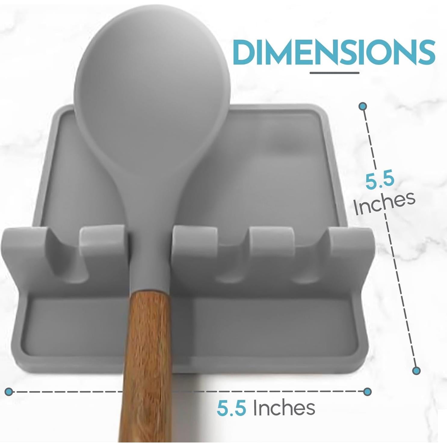 Descanso de Utensilios de Silicona Antideslizante 21.6x11.4cm