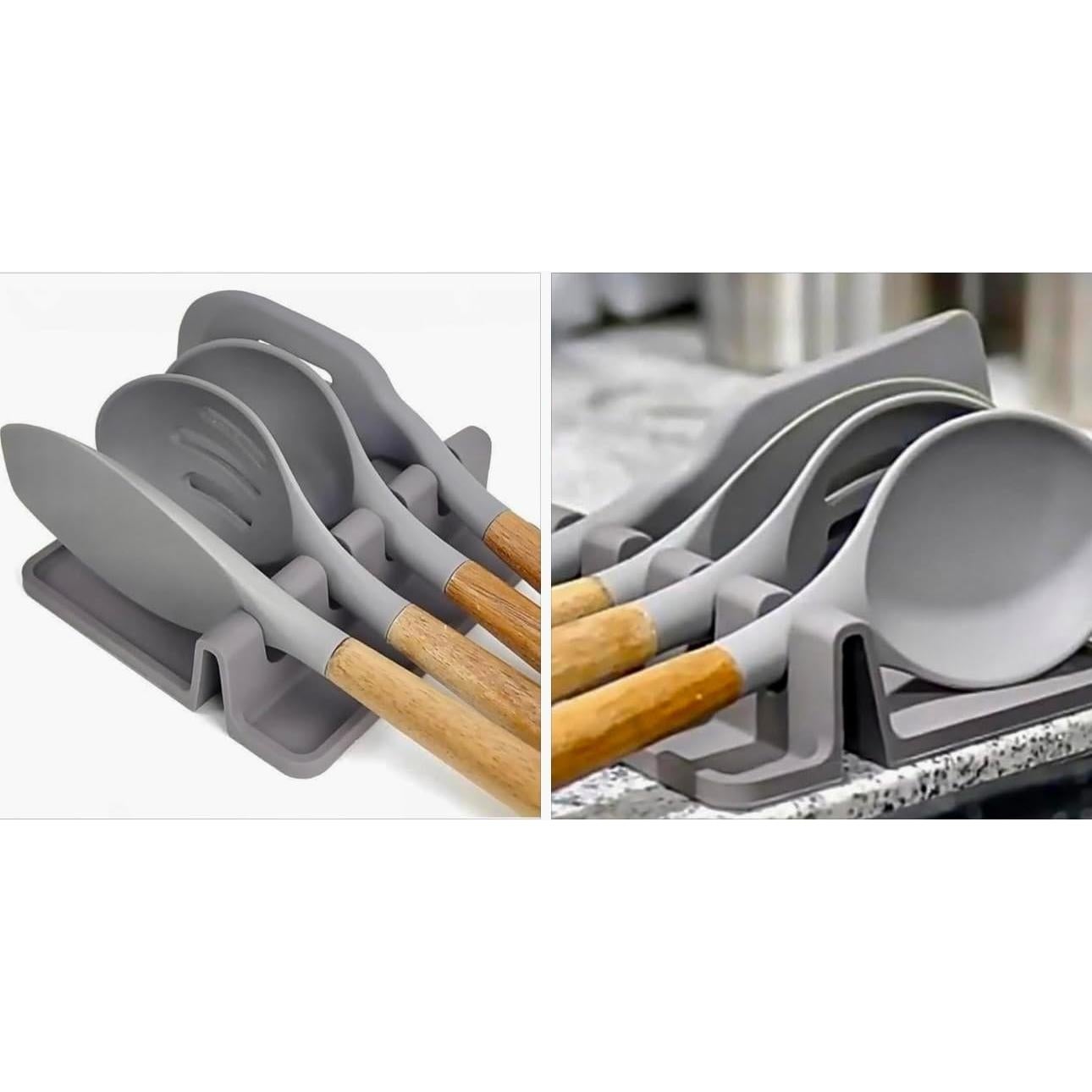 Descanso de Utensilios de Silicona Antideslizante 21.6x11.4cm