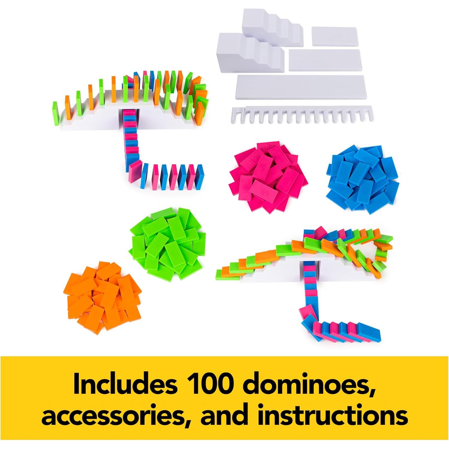 Dominó Neón Spin Master 100 Piezas Juguete Educativo