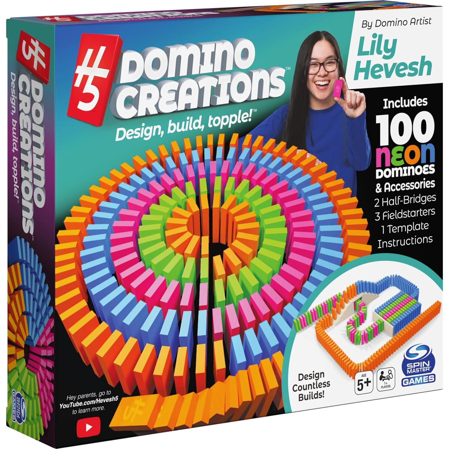 Dominó Neón Spin Master 100 Piezas Juguete Educativo