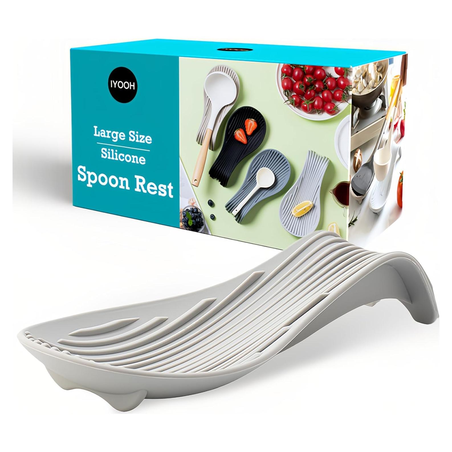 Soporte de Cuchara de Silicona IYOOH Antideslizante 12x6.5 cm