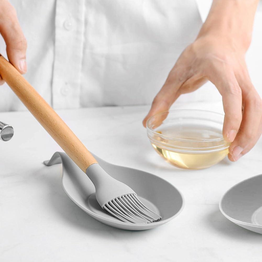 Paquete de 3 Soportes de Cuchara de Silicona Jeukwud