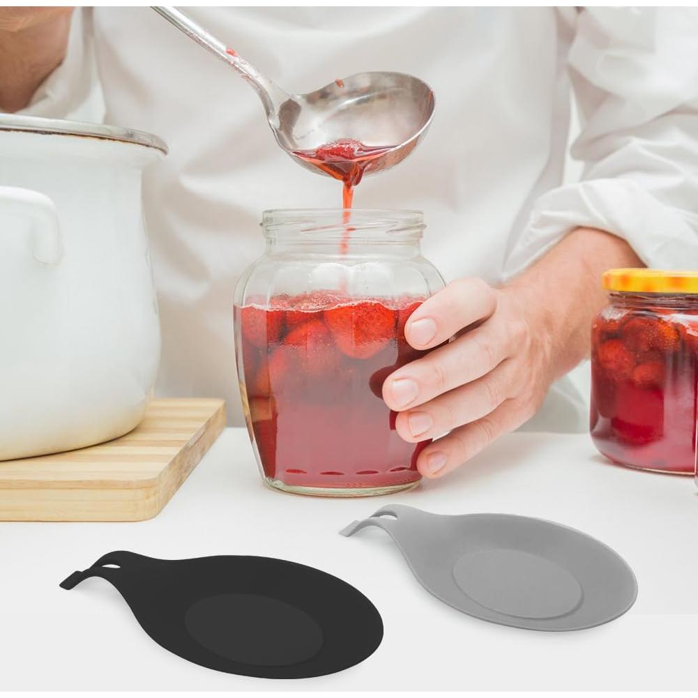 Paquete de 3 Soportes de Cuchara de Silicona Jeukwud