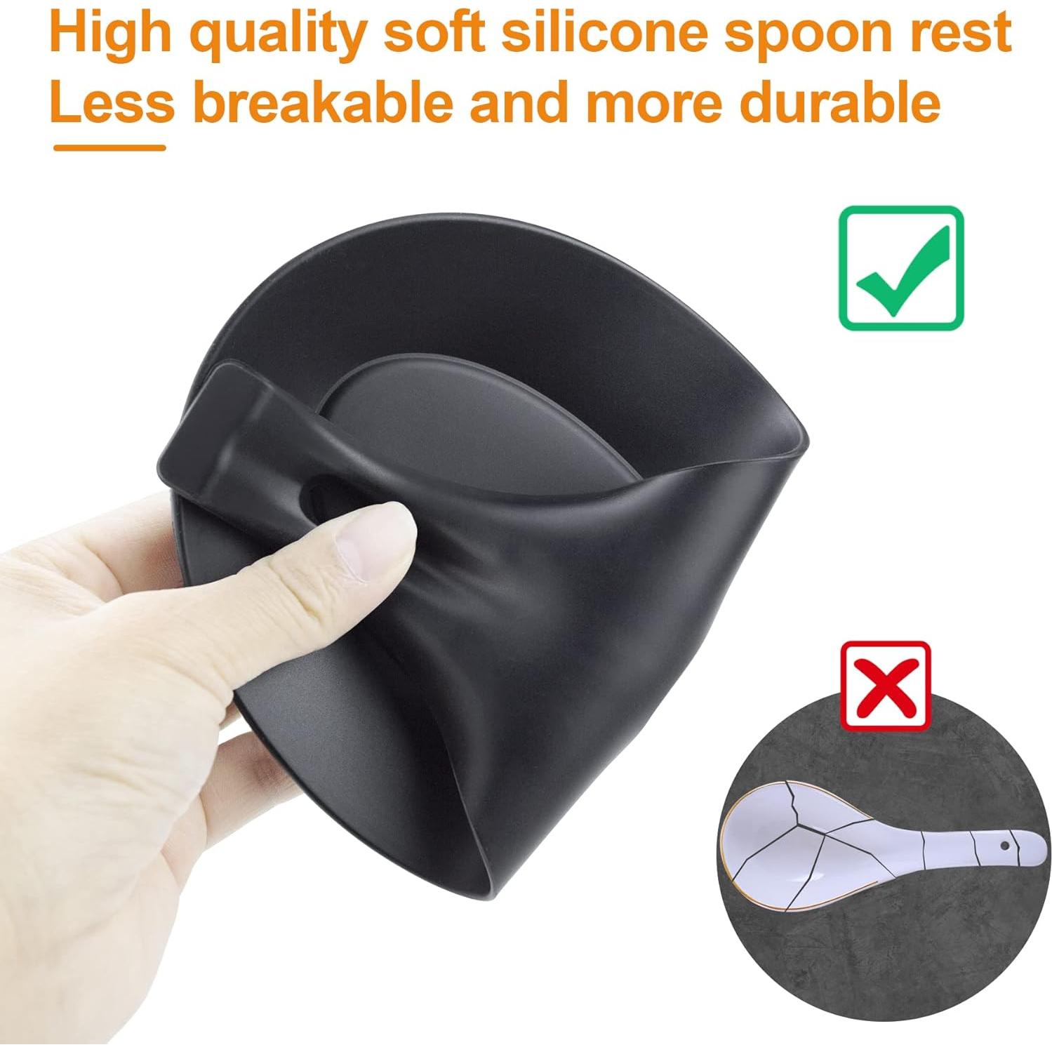 Soporte para cucharas de silicona TROUSKAIG 2Pack grande