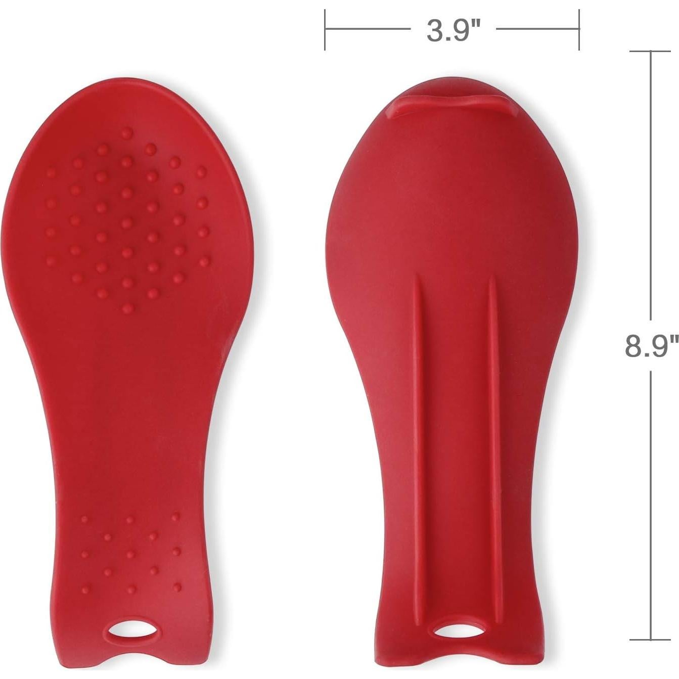 Soportes de Cuchara de Silicona MSY BIGSUNNY - Set de 2 Rojo