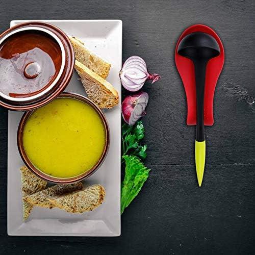 Soportes de Cuchara de Silicona MSY BIGSUNNY - Set de 2 Rojo