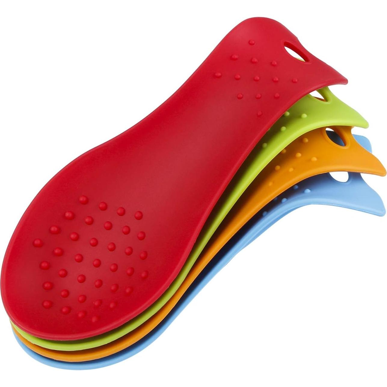 Soportes de Cuchara de Silicona MSY BIGSUNNY - Set de 2 Rojo