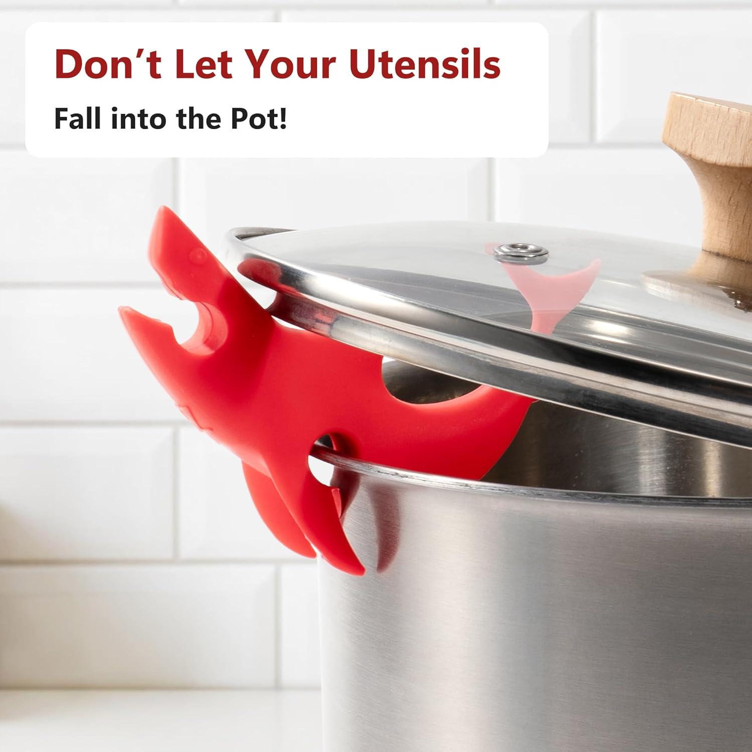 Reposa Cucharas de Silicona Li&Zhao - 3 Piezas Tiburón