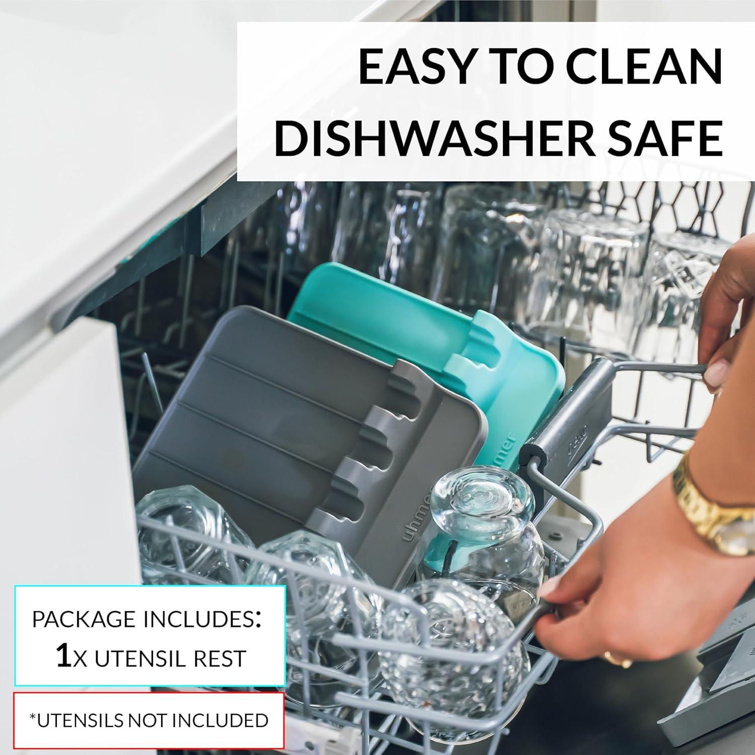 Soporte de Utensilios de Silicona UHMER Rojo Caramelo 15x20 cm