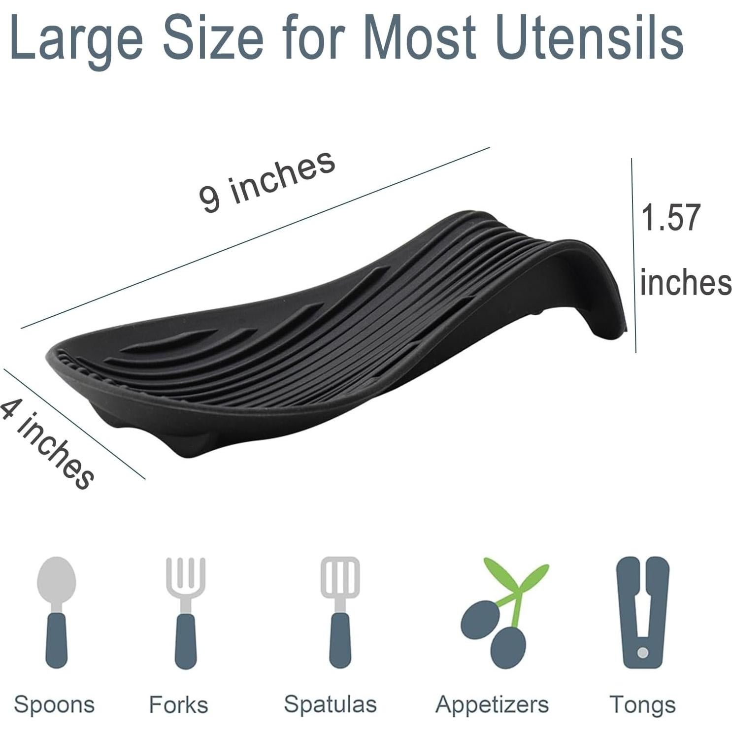 Soporte para Cuchara de Cocina Gzummer Silicona Negro 22,86 cm