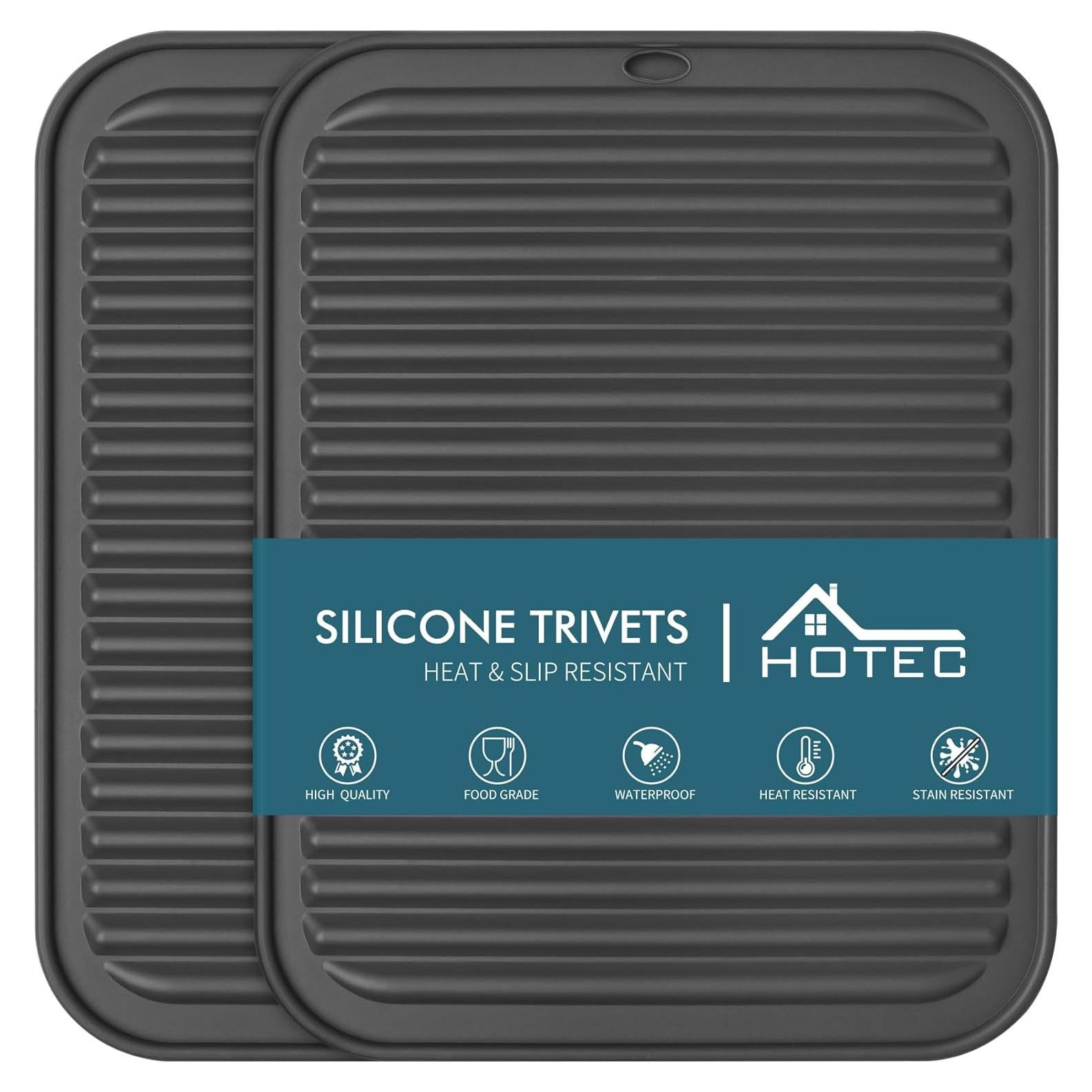 Tapete de Silicona HOTEC para Ollas Calientes - 2 Piezas