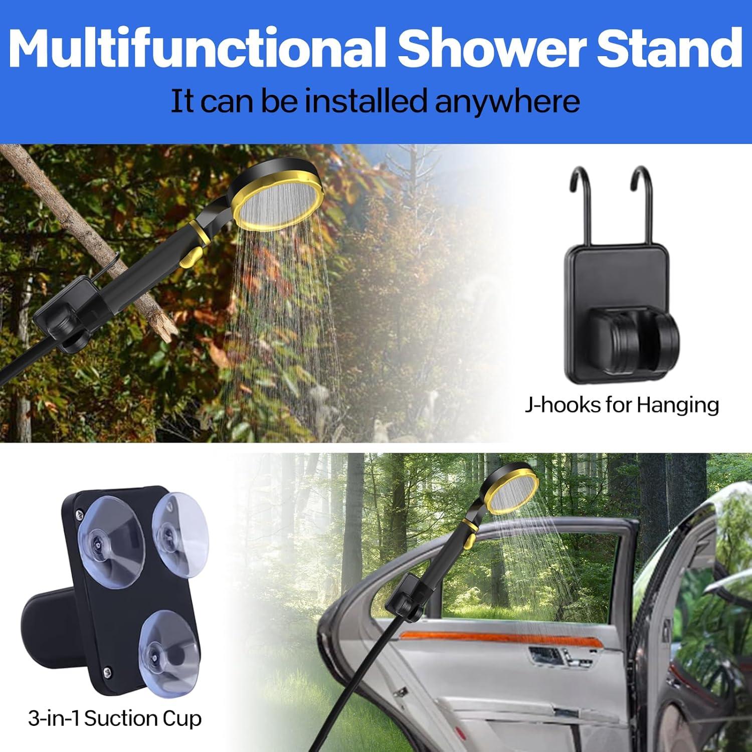 Ducha Portátil Pobugy A21 con Batería 7800mAh y LED