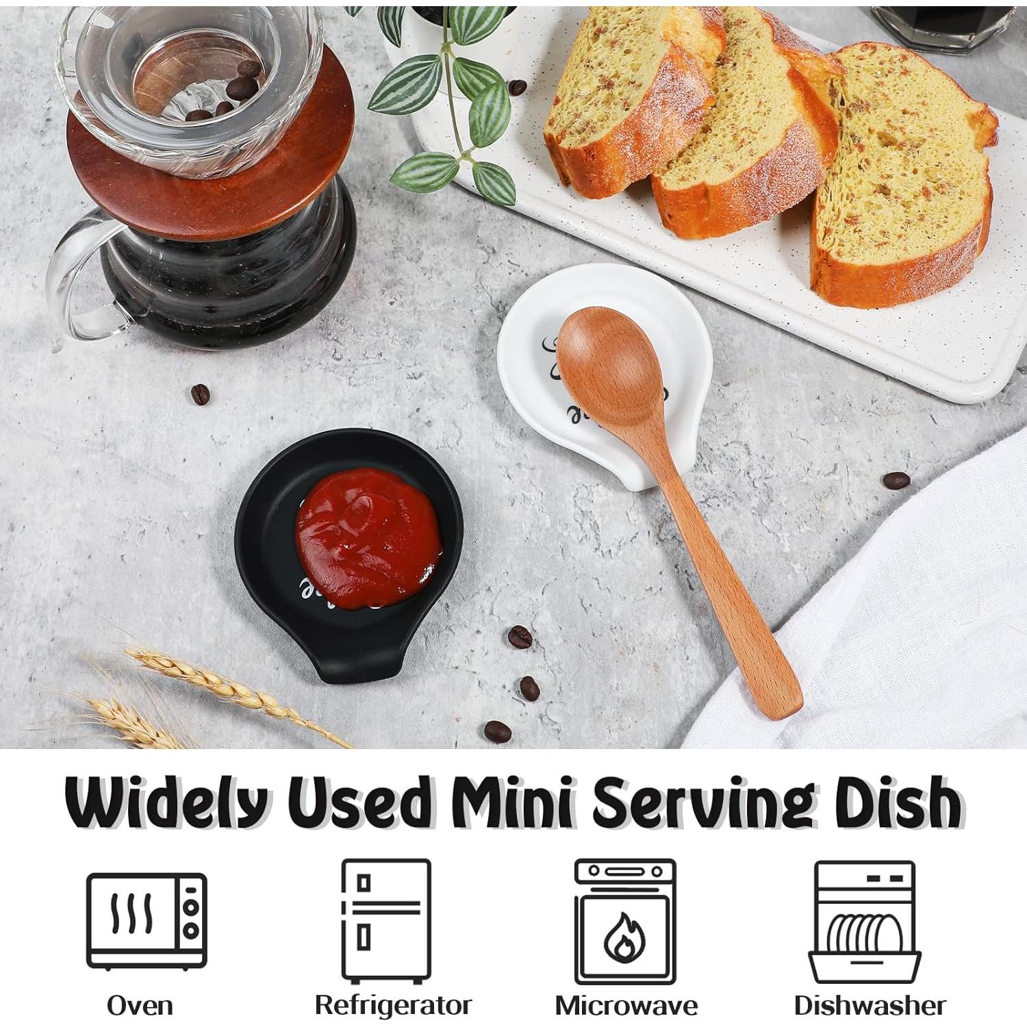 Soporte de Cuchara de Silicona Koluti 2 Piezas Negro y Blanco