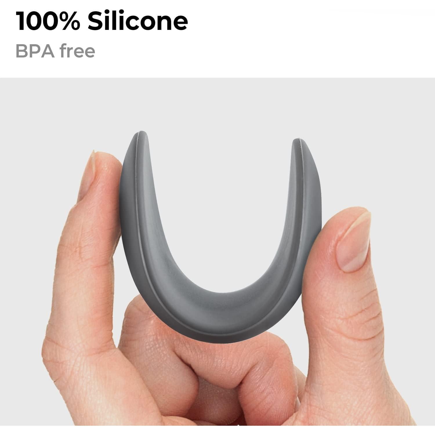 Soporte de Cuchara de Silicona Carrotez 2 Pcs Gris Oscuro