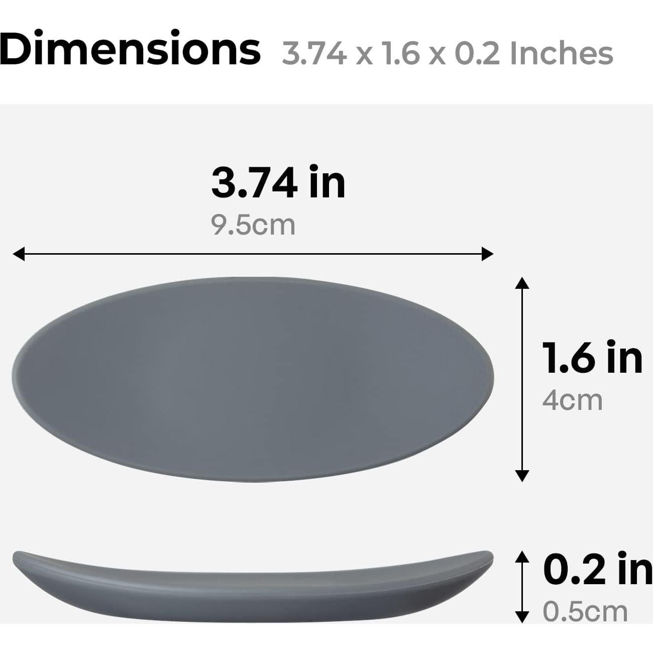 Soporte de Cuchara de Silicona Carrotez 2 Pcs Gris Oscuro