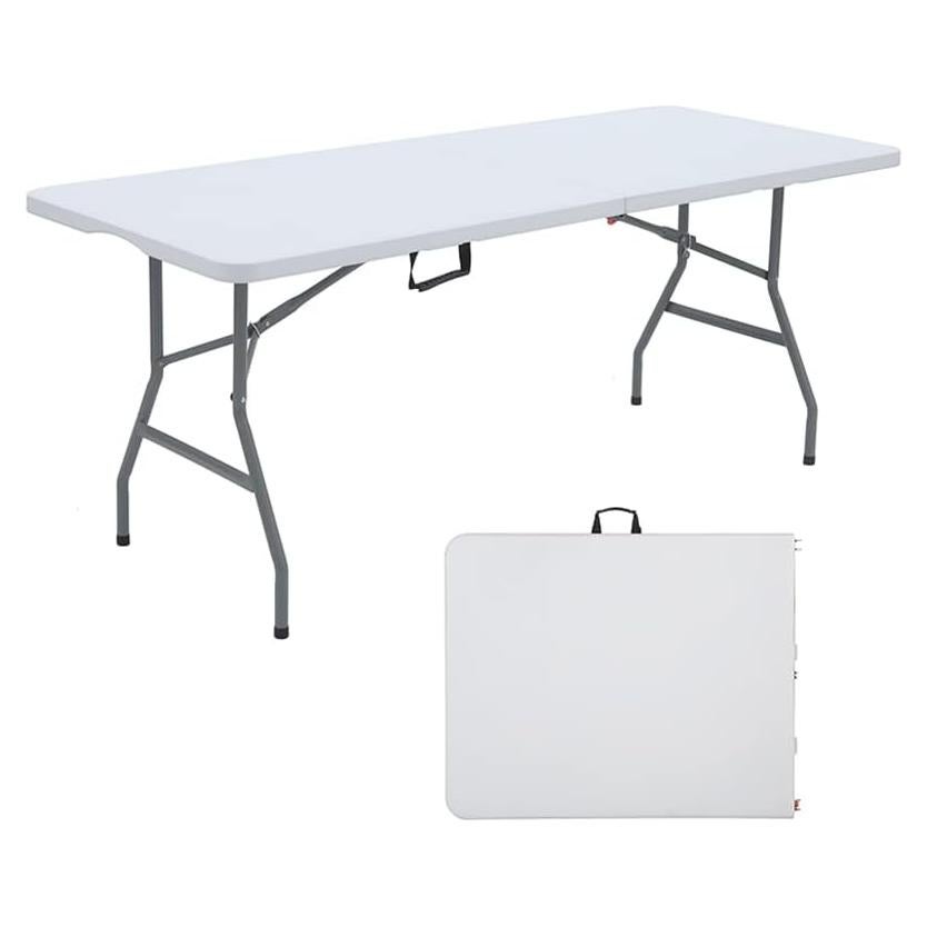 Mesa Plegable de Comedor ANJONG ANJ 1.83 m Blanca 149.68 kg
