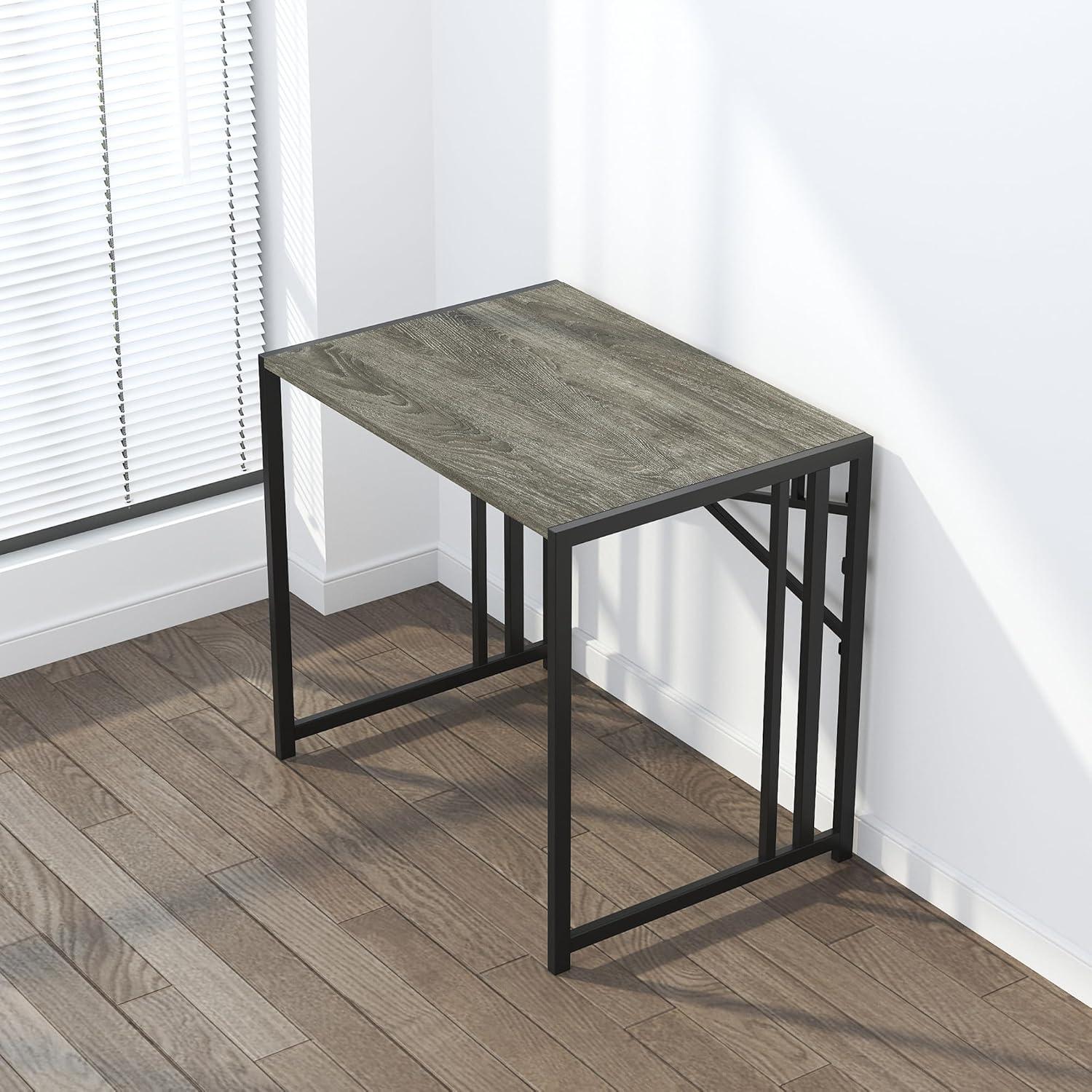 Escritorio Plegable Lutown-Teen 82.8x39.9cm Roble Negro