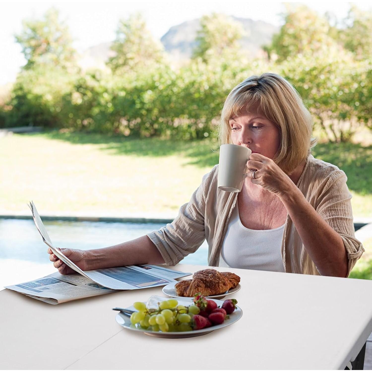 Mesa Plegable Cuadrada Byliable 86,36 cm Blanca