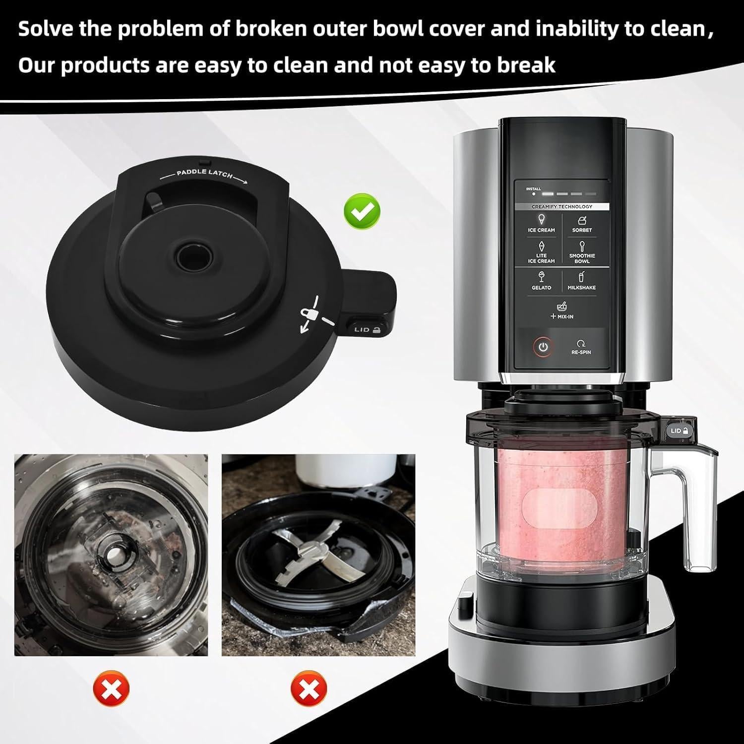 Tapa de Tazón Externo Ninja Creami OIEKUN NC301/NC299 - Reemplazo