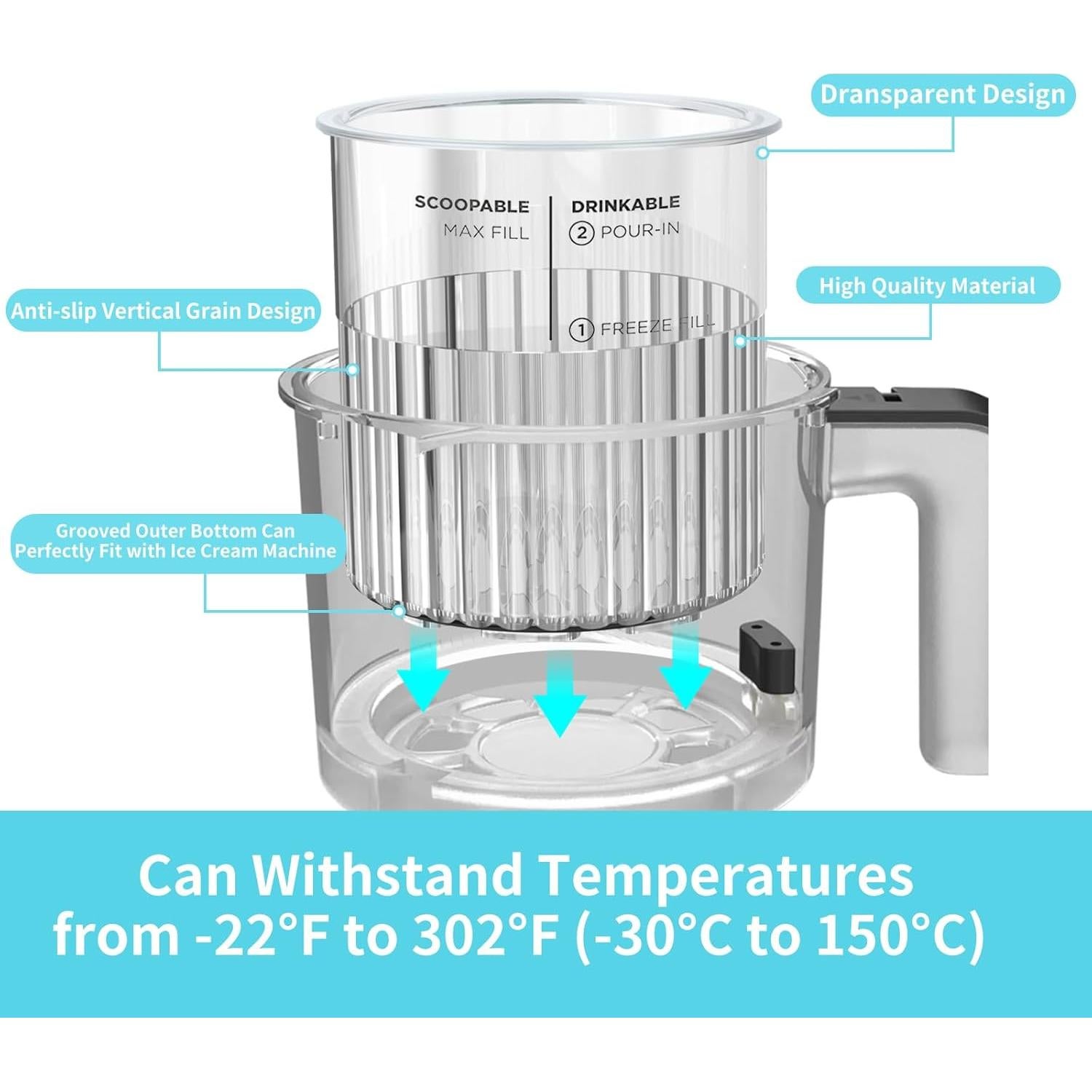 Pints y Tapas Ninja Creami YUSFKJ - Paquete de 4, 680g