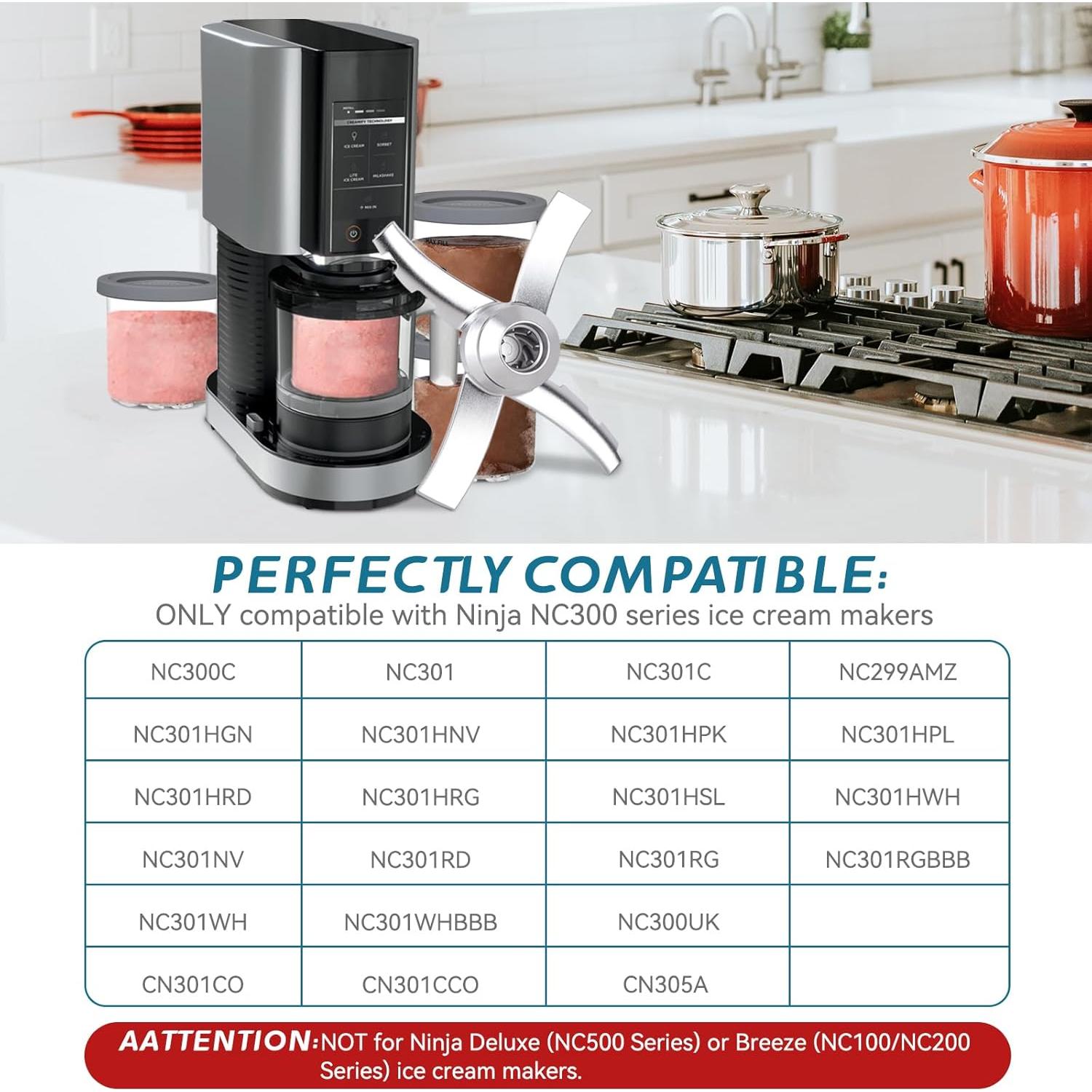 Cuchilla de Paleta Reemplazo Ninja Creami NC300 Acero Inox