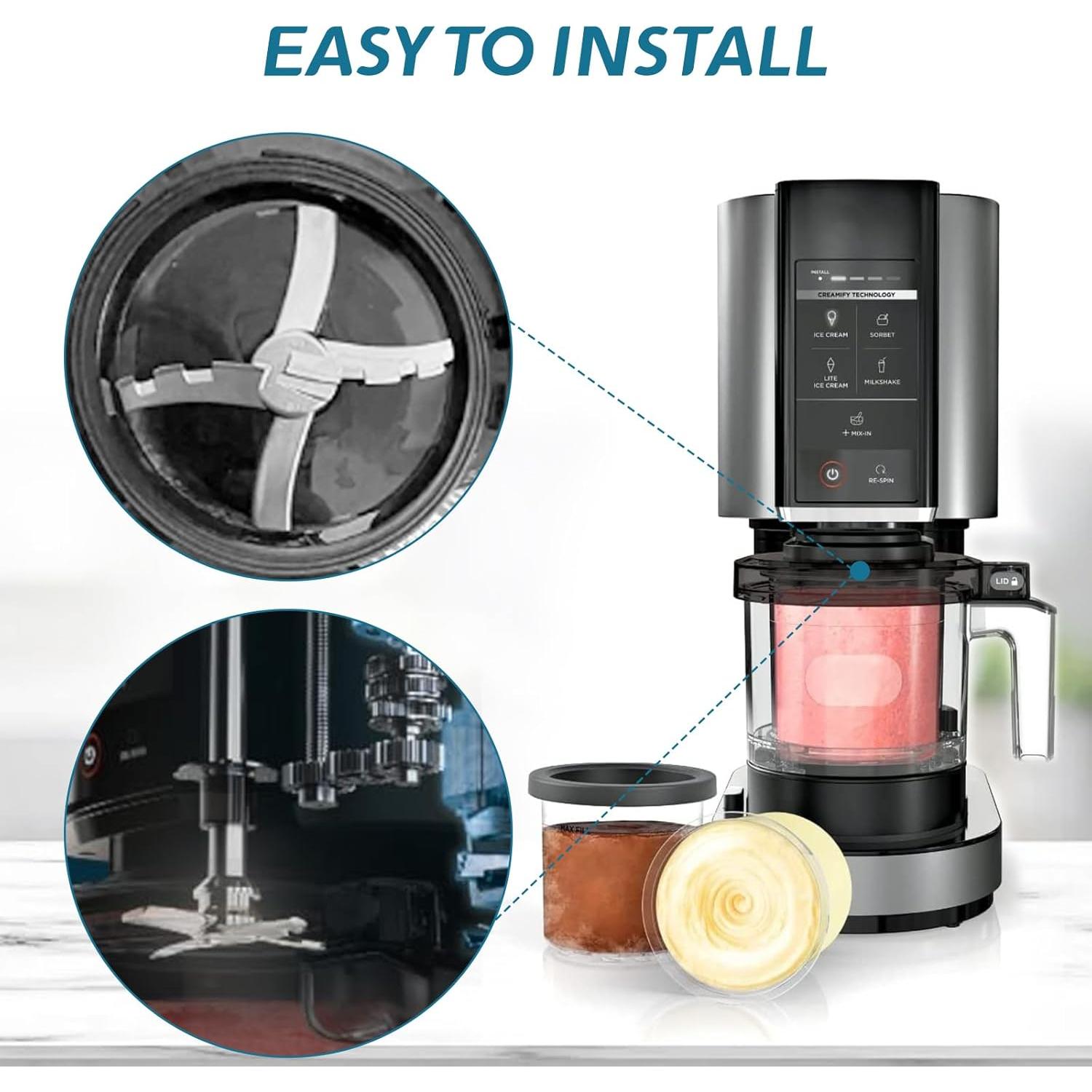 Cuchilla de Paleta Reemplazo Ninja Creami NC300 Acero Inox