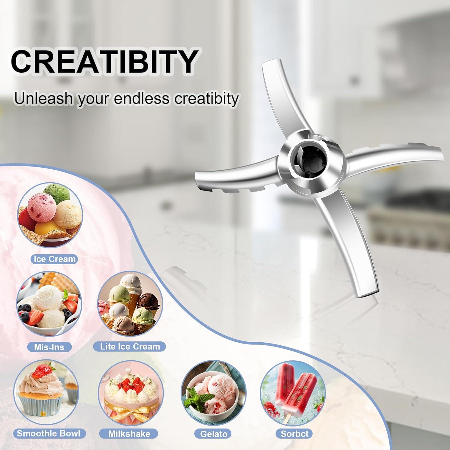 Cuchilla de acero inoxidable Ninja Creami NC300 NC301