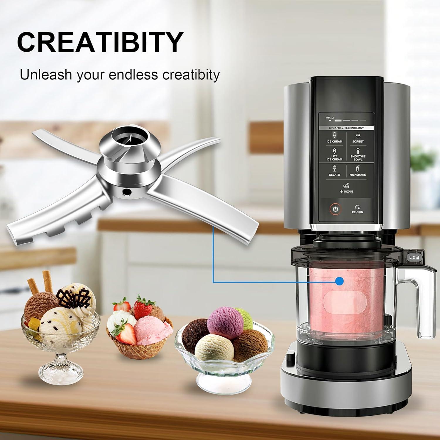 Cuchilla de acero inoxidable Ninja Creami NC300 NC301