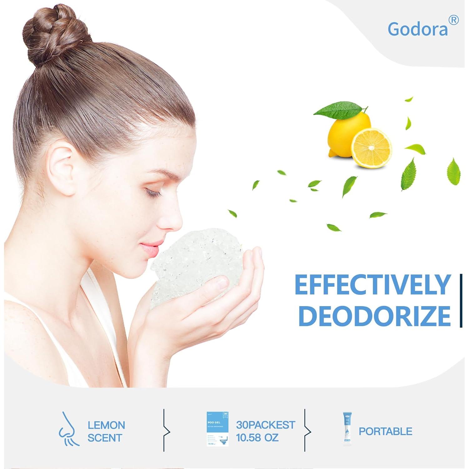 Godora Gel en Polvo para Inodoro Portátil Ecológico 30 Paq