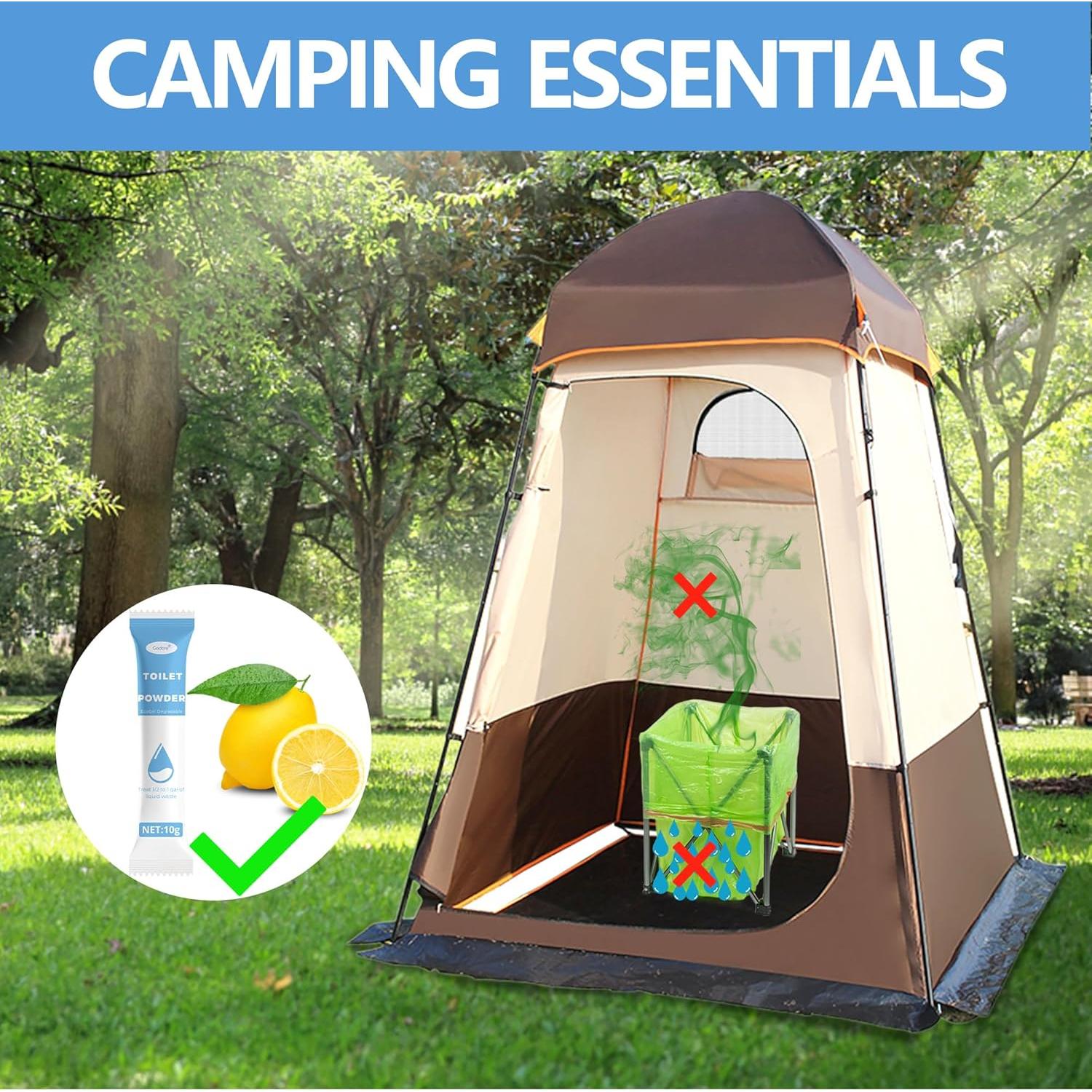 Godora Gel en Polvo para Inodoro Portátil Ecológico 30 Paq