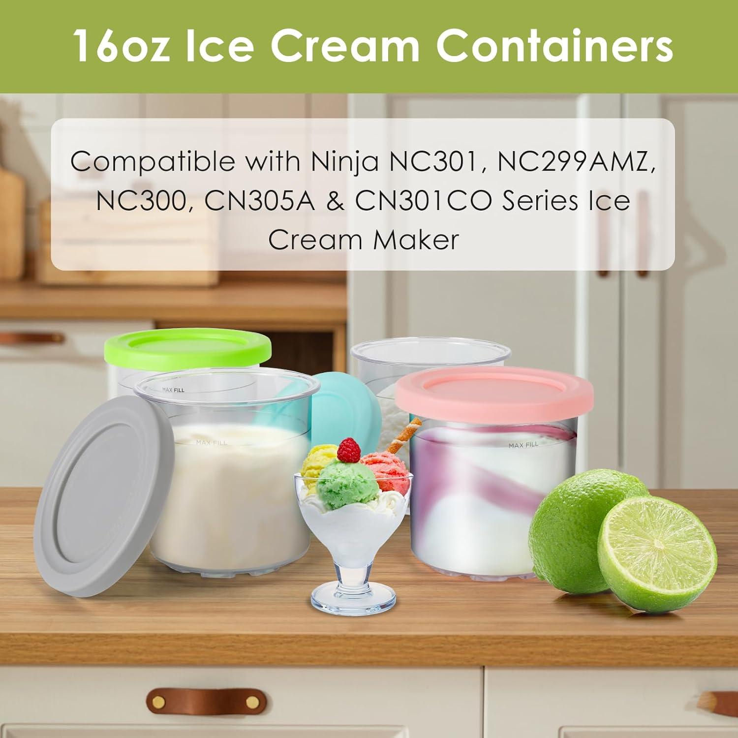 Paquete de 4 Contenedores de Helado Ninja Creami HM-636