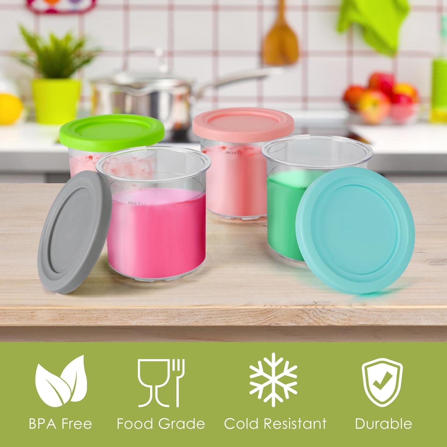 Paquete de 4 Contenedores de Helado Ninja Creami HM-636