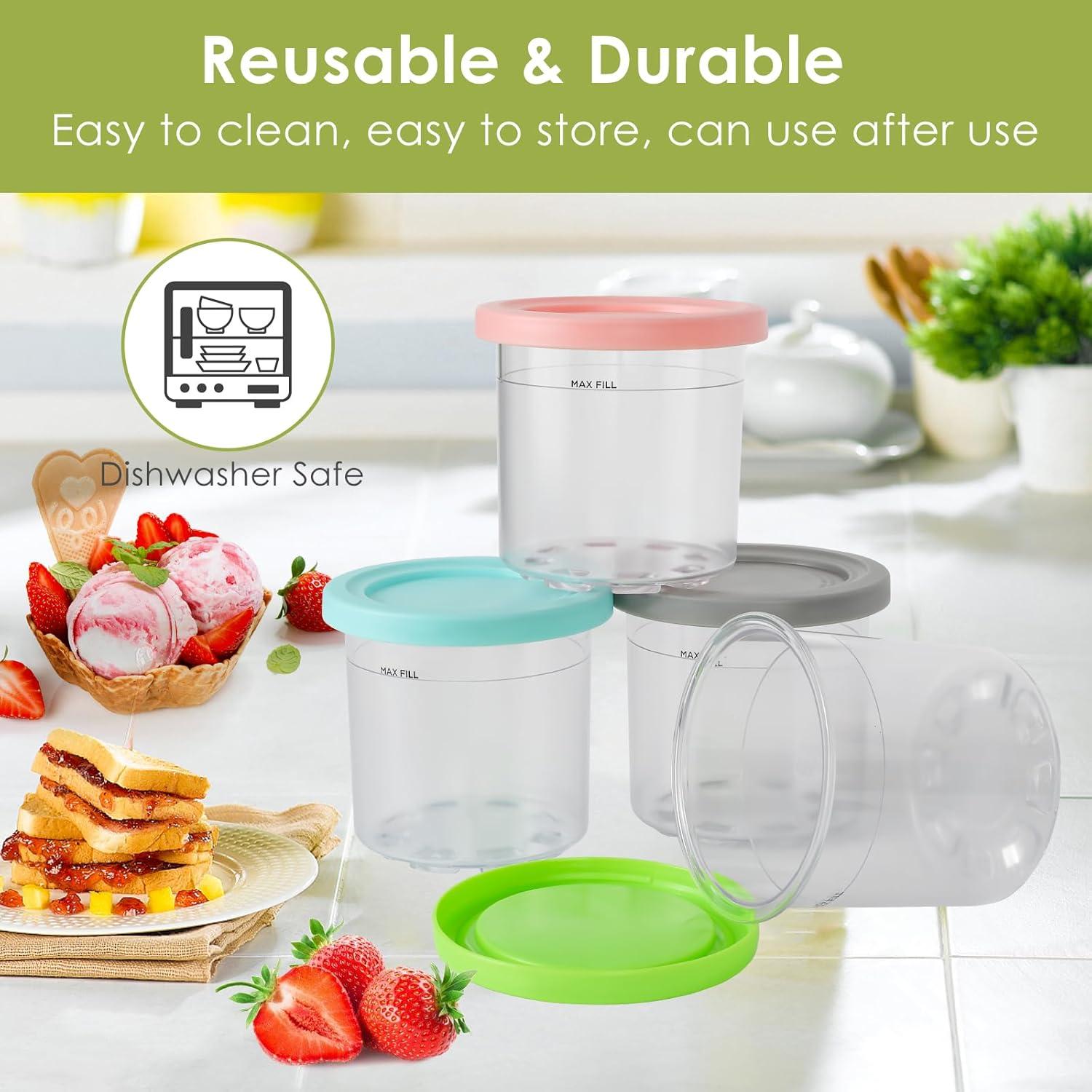 Paquete de 4 Contenedores de Helado Ninja Creami HM-636