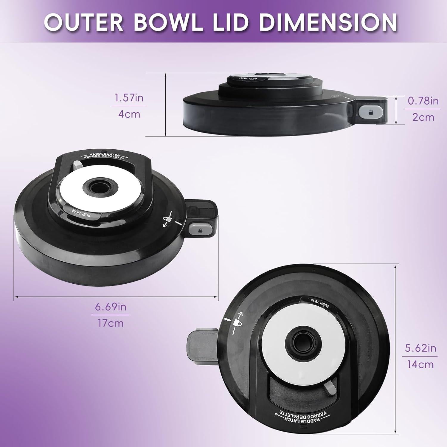 Tapa de Repuesto Ninja Creami NC301 - Libre de BPA, Sello Hermético